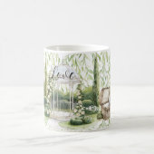 Mug Bunny in Chest Green Leaves Floral (Centre)