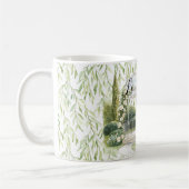 Mug Bunny in Chest Green Leaves Floral (Gauche)