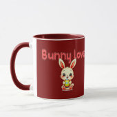 Mug Bunny Love – Cute Easter Bunny Design - caneca (Gauche)
