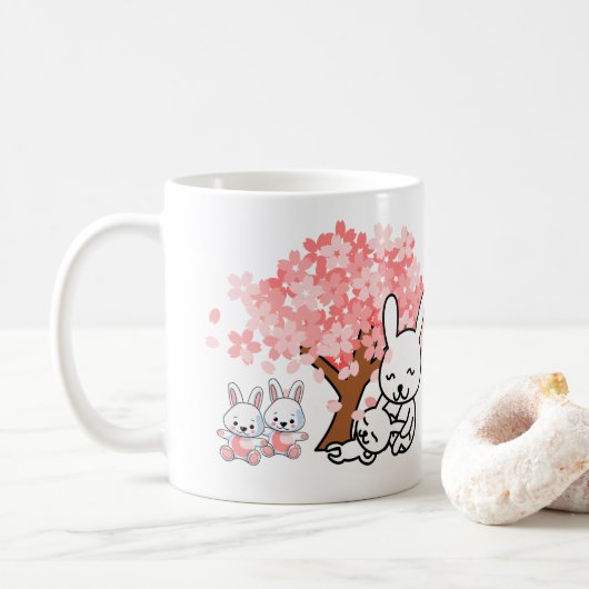 Mug Bunny Lover Mug, Bunnies Mug, Bunnies Cadeaux (Avec donut)
