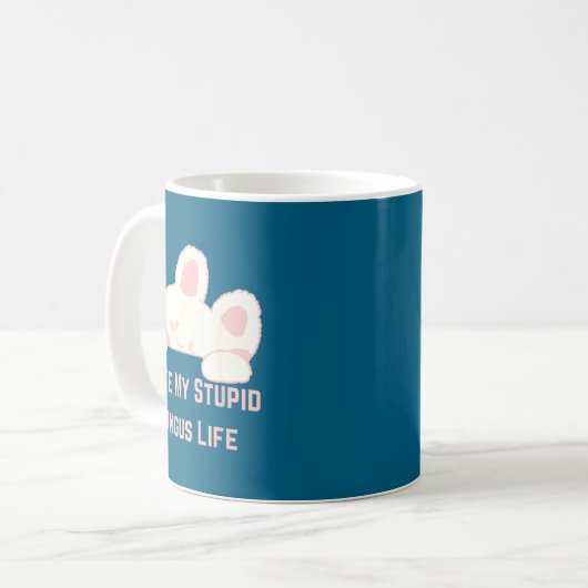 Mug Bunny Meme I Hate My Stud Chungus Life  (Devant gauche)
