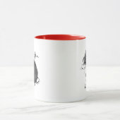 Mug Bunny noir et blanc en aquarelle (Centre)