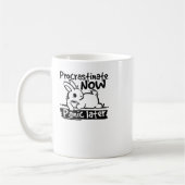 Mug Bunny Procrastinate Maintenant Panique Plus Tard S (Gauche)