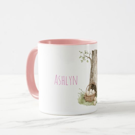 Mug Bunny Rabbit Easter Eggs in Basket Tree (Devant gauche)