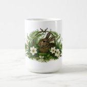 Mug Bunny Rabbit In Floral Foliage (Centre)