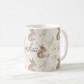 Mug Bunny Rabbits Daisy Flowers (Devant droit)