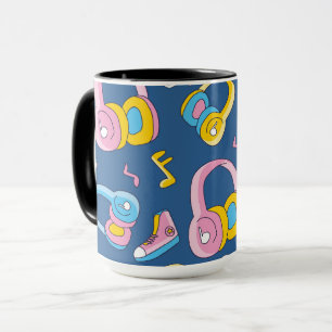 Mug Bunter Musikmix en rosa, blau, gelée