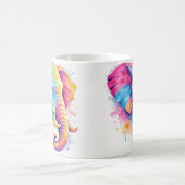 Mug Bunter Regenbogen Elefant Aquarell (Centre)