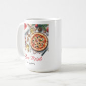 Mug Buon Natale Aquarelle fête de Noël italienne (Devant gauche)