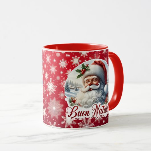 Mug Buon Natale con Babbo Natale Italien (Devant droit)