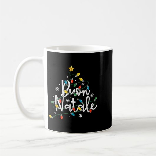 Mug Buon Natale Italienne Famille Joyeux Arbre de Noël (Gauche)