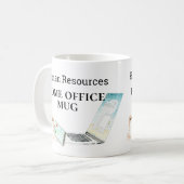 Mug Bureau à domicile Ressources humaines Aquarelle (Devant gauche)
