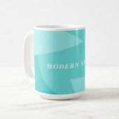 Mug Bureau à la menthe abstrait géométrique moderne (Devant gauche)