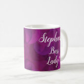 Mug Bureau de la femme chef de Rose violet personnalis (Devant droit)