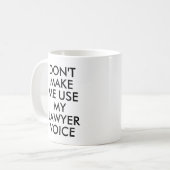 Mug Bureau de l'avocat Boug cadeau Drôle Citation Slog (Devant gauche)