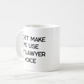 Mug Bureau de l'avocat Boug cadeau Drôle Citation Slog (Devant gauche)