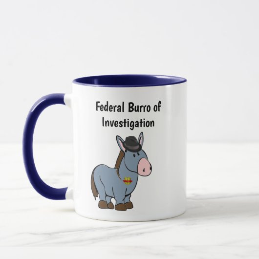 Mug Bureau fédéral d'enquête du FBI Dessin d'âne (Gauche)