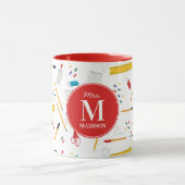 Mug Bureau scolaire et artisanat Fournitures Motif Mon (Centre)