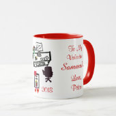Mug Bureau spécial Valentine Love Hearts (Devant droit)