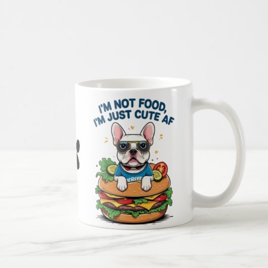 Mug Burger Burger Français mignon | Chien drôle (Droite)