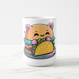 Mug Burger Chat Taco - Mignonne, Whimsical, Drôle, Nou