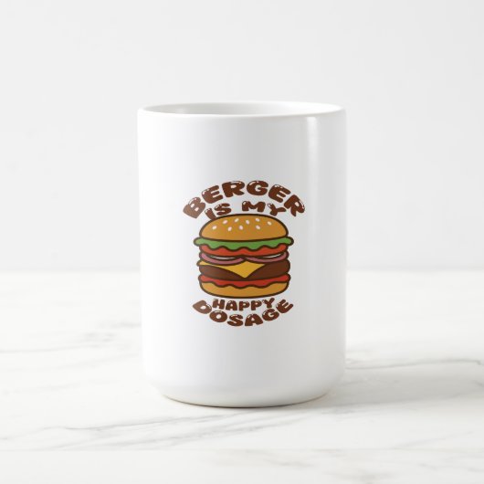 Mug Burger est mon heureux dosage vintage (Centre)