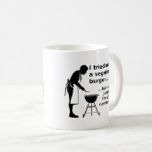 Mug Burger végétarien Drôle Viande Humour (Devant droit)