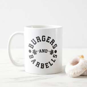 Mug Burgers et Barbells - Drôle Exercice Motivationnel