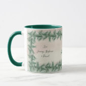 Mug Burgundy Berry Holly Pine Noël (Gauche)