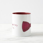 Mug Burgundy Bow Cravate Mariage Prom Bachelor Party M (Centre)
