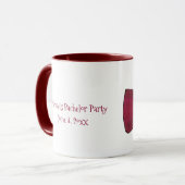 Mug Burgundy Bow Cravate Mariage Prom Bachelor Party M (Devant gauche)