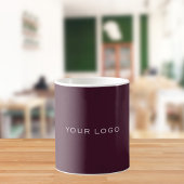 Mug Burgundy business logo rectangular