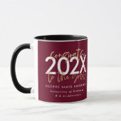Mug burgundy et or écriture moderne design gran (Gauche)