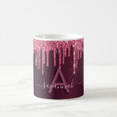 Mug Burgundy parties scintillant goutte script monogra (Centre)