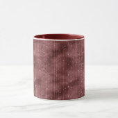 Mug Burgundy Red White Stripes Valentine's Day (Centre)