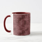Mug Burgundy Red White Stripes Valentine's Day (Gauche)
