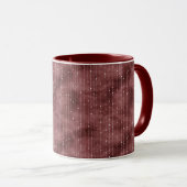 Mug Burgundy Red White Stripes Valentine's Day (Devant droit)