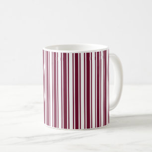 Mug Burgundy rouge et blanc bonbons rayures