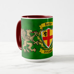 Mug Burke Irish Shield & Griffins Personnalisé