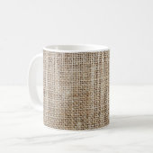 Mug Burlap Hessian Arrière - plan Texture (Devant gauche)