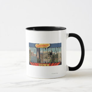 Mug Burlington, Iowa - grandes scènes 2 de lettre