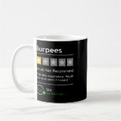 Mug Burpees ne recommanderaient pas cadeau drôle pour (Gauche)