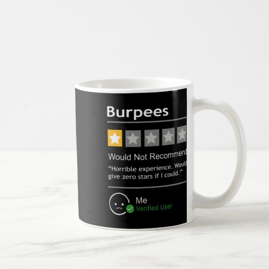 Mug Burpees ne recommanderaient pas cadeau drôle pour (Droite)