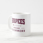 Mug Burpees Une Étoile Cote Ne Recommanderait Pas (Devant gauche)