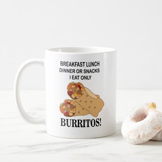 Mug Burritos Je Ne Mange Que Burrito (Avec donut)