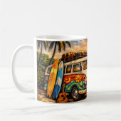 Mug Bus hippie des années 60 au coucher du soleil sur (Gauche)