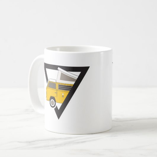 Mug bus jaune classique triangle (Devant gauche)
