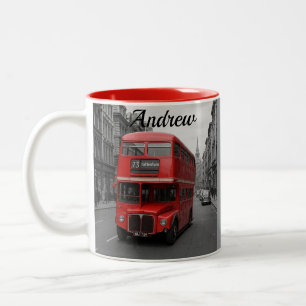 Mug bus londresien rouge