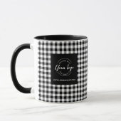 Mug Business Logo Moderne Noir Blanc plaqué Holiday (Gauche)