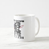 Mug Buste de la Liberté avec l'art du drapeau grunge (Devant droit)